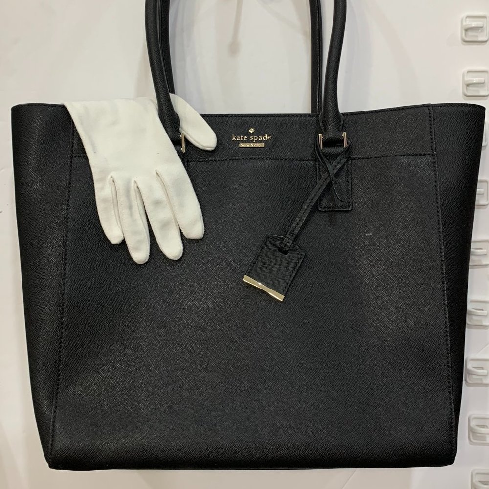 Kate Spade Large Black  Leather Tote